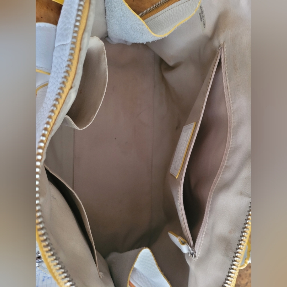 Coach White and Yellow Women's Bag - Picture 7 of 11